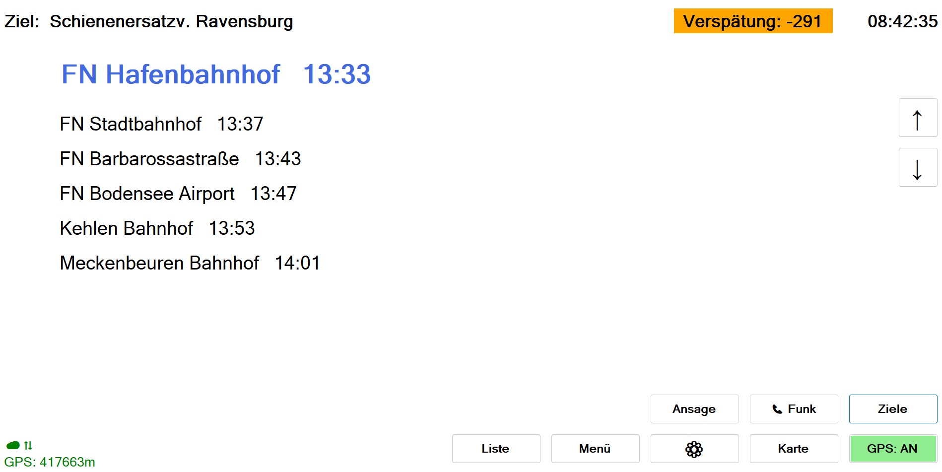 FSD Bordtechnik – Fahrtscreen